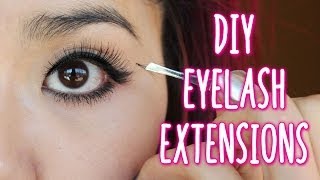 How to Apply Individual Lashes  DIY eyelash extensions [upl. by Alarise]