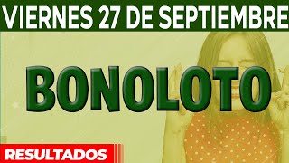 Resultado del sorteo Bonoloto del Viernes 27 de Septiembre del 2024 [upl. by Akemet]