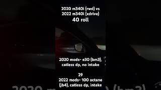 2020 M340i RWD VS 2022 M340i XDRIVE 40 ROLL BOTH TUNED [upl. by Uolyram]