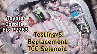 Torque converter clutch pressure solenoid valve testing amp replacement  how to fix engine code p2763 [upl. by Pamelina604]