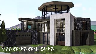 Bloxburg Mansion Modern House  House Build  Roblox [upl. by Trinia]