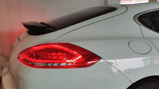 2014 Porsche Panamera S  STOCK ACTIVE REAR SPOILER [upl. by Nedrob]