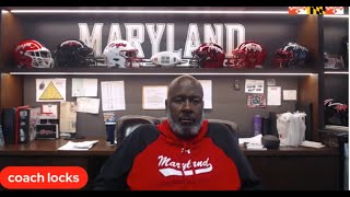 Terps Football Coach Mike Locksley [upl. by Nawek]