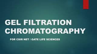 GEL FILTRATION CHROMATOGRAPHY  Techniques in Biology [upl. by Kielty]