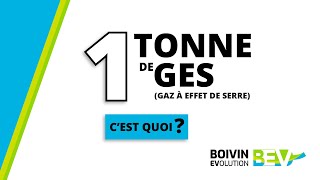 Une tonne de GES cest quoi  BEV  Boivin Evolution [upl. by Ahseuqram756]