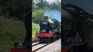 Great western power Wightwick hall reveals itself out of Sharpthorne tunnel steam steamtrain [upl. by Llain]