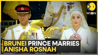 Brunei Prince Abdul Mateen marries Anisha Rosnah royal banquet ceremony for Princes wedding  WION [upl. by Lauralee697]