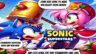 Twitter Takeover Amy Gets Sonic For that Strawberry Cake Joke Sonic Superstars [upl. by Rebah]