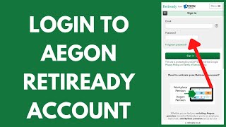 Retiready Login  How to Sign in to Aegon Retiready Account 2023 [upl. by Winther]