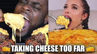 WHEN MUKBANGERS TAKE CHEESE TOO FAR compilation [upl. by Aliled]