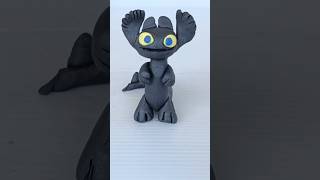 I made black Toothles Dragon but I forgot colour eyes clay toothlestrend shorts howto [upl. by Buyers514]