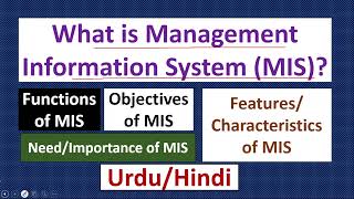 Management Information SystemMISFeatures amp Functions of MISObjectives of MISNeedImportance [upl. by Ettennaj]