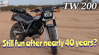 Yamaha tw200 test ride thoughts and impressions on Leapin Larrys 2021 [upl. by Melesa656]