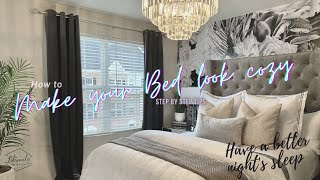 How to Layer your bed How to make your bed look amp feel comfortable HELPFUL TIPS [upl. by Tibbs]