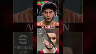 EA FC 25 vs eFootball 2025 AC MILAN NEW Player Faces  EA SPORTS FC 25 vs eFootball 2025 fc25 eafc [upl. by Haidabej]