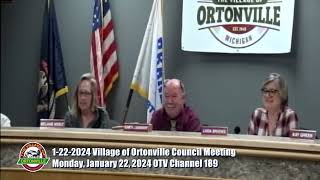 1222024 Village of Ortonville Council Meeting [upl. by Eleaffar]