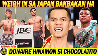 BREAKING TADURAN VS SHIGEOKA WEIGH IN DONAIRE HINAMON ANG FORMER P4P CHAMPION taduran vs shigeoka [upl. by Elson]