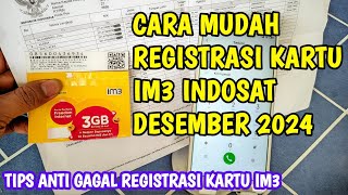 CARA MUDAH REGISTRASI KARTU IM3 INDOSAT 2024 [upl. by Limann]