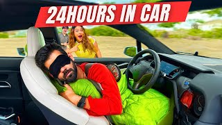 LIVING IN TINY CAR FOR 24 HOURS  Rimorav Vlogs [upl. by Oinesra]