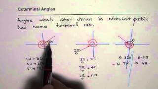 Concept of CoTerminal Angle and How to Find in Degrees and Radians [upl. by Lledra70]