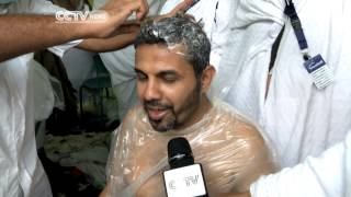 Hajj Pilgrims Shave their Heads [upl. by Eilhsa811]