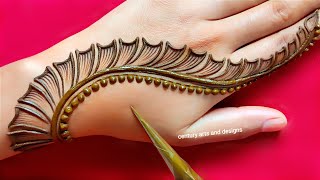 Very beautiful stylish back hand mehndi design  easy mehndi design  simple mehndi design  mehndi [upl. by Notnek]