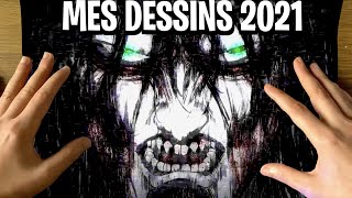 MES PLUS BEAUX DESSINS 2021  SNK MANGA JEUX VIDÉO [upl. by Aleahs]