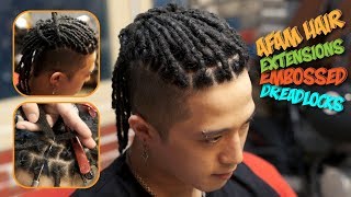 Straight hair dreadlocks extensions Dreads extension tutorial how to install dreads [upl. by Atived]