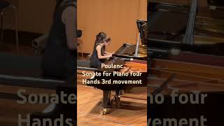 Poulenc Sonate for Piano four hands 3rd Movement [upl. by Yrocaj]