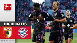 Davies amp Kane Score in close Win  Augsburg  Bayern München 23  Highlights MD 19 Bundesliga 2324 [upl. by Gnoy]