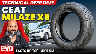 Ceat Milaze X5  Lasts up to 1 lakh km  Better fuel efficiency  evo India [upl. by Adnovoj993]