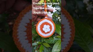 key chain pouch simple crochet Beginners crochet coin purse [upl. by Urbannal]