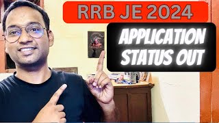 RRB JE 2024 Application Status Out I rrb rrbje rrbntpc [upl. by Onig]