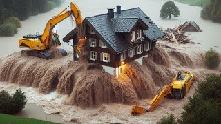 SAASTAL UNWETTER SCHWEIZ  Switzerland hit by flash floods after heavy rain storm [upl. by Einahpit]