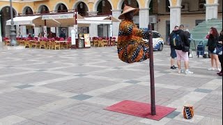 SEE Street Performer Levitation Trick Revealed  How to do it [upl. by Hairom]