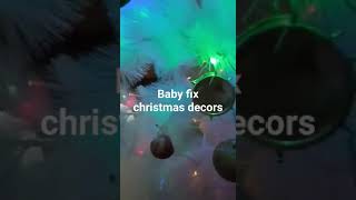 Baby almi fixes christmas tree🎄decors 👏 baby christmas shorts [upl. by Bigot108]