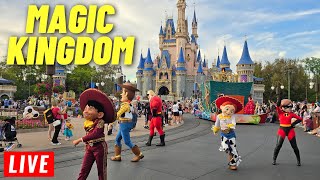 🔴 LIVE Magic Kingdom Sunday for rides shows parades at Walt Disney World 982024 [upl. by Ardna]