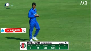 AM GHAZANFAR GREAT BOWLING AGAINST OMAN  AM GHAZANFAR BOWING AGAINST OMAN  AM GHAZANFAR BOWLING [upl. by Ymar]