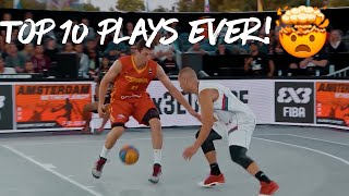 Top 10 3x3 Basketball Plays of All Time 😤 FIBA3x3 [upl. by Lairbag]