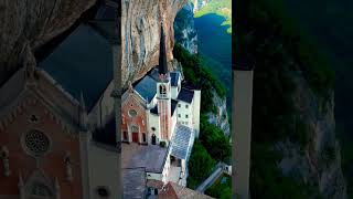 Church in the Mountains travel italy church mountains views shorts [upl. by Berey]