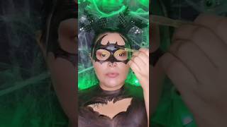 Batwoman 🦇 Makeup Halloween makeup batwoman halloween fyp parati [upl. by Langbehn]