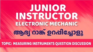 Junior Instructor Electronic Mechanic Exam date Measuring Instruments  Very Important Questions [upl. by Dorca]