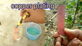 electroless copper plating at home  how to do copper plating at home  homemade copper plating [upl. by Nue]