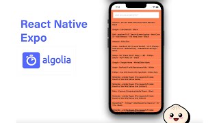 React Native Inapp search with Algolia [upl. by Suedaht]