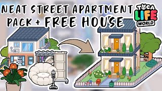 FREE HOUSE  NEAT STREET APARTMENT PACK ✨  Toca Boca [upl. by Refynnej]