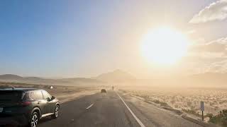 Driving through HUGE Sand Storms from Vegas to LA [upl. by Sirapal]