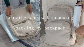 brevite backpack unboxing and pack my backpack [upl. by Enirol901]