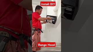 DIY Range hood installation diyrangehood rangehood [upl. by Herwin]