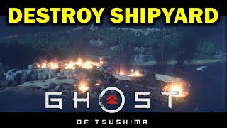 Destroy Shipyard  Sashimono Banners Falcons amp Camp General Location  Ghost of Tsushima [upl. by Henning]