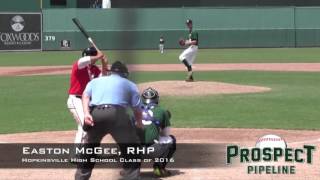 Easton McGee Prospect Video RHP Hopkinsville High School Class of 2016 [upl. by Etteniotna]